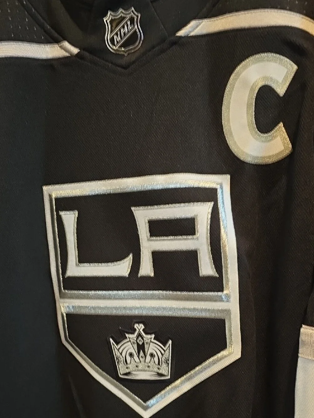 adidas LA Kings Black and White NHL Jersey Anze Kopitar #11,2 Time Stanley Cups